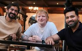 Ed Sheeran meets Rohit Sharma, plays cricket with Shubman Gill