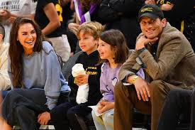Ashton Kutcher and Mila Kunis Makes Rare Appearance with Kids at WNBA