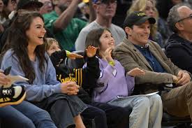 Mila Kunis and Ashton Kutcher's kids cheer on Caitlin Clark at ...
